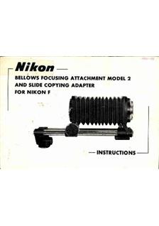 Nikon PB 2 Bellows-2 manual. Camera Instructions.